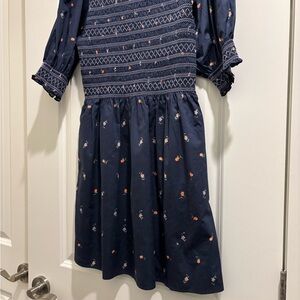 Hill House Navy Blue Smocked Dress